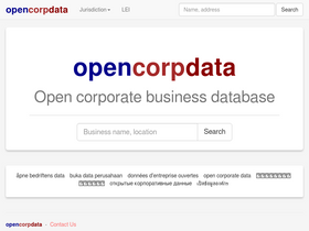 'opencorpdata.com' screenshot