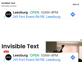 'invisibletext.com' screenshot