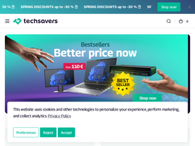 techsavers.com homepage screenshot