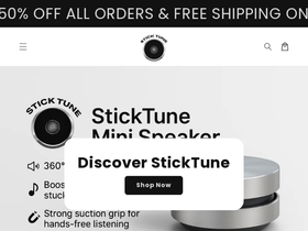 StickTune homepage screenshot
