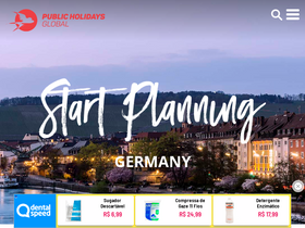 'publicholidays.de' screenshot