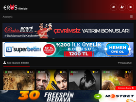 'erosfilmizle.org' screenshot
