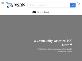 mantatrading.com homepage screenshot