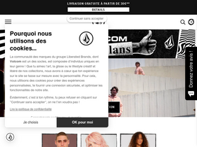 'volcom.fr' screenshot