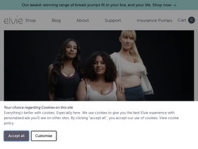 'elvie.com' screenshot