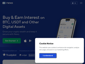 'nexo.com' screenshot