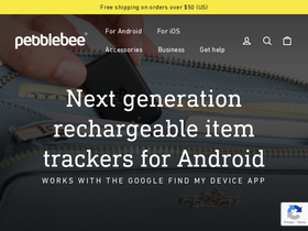 Pebblebee homepage screenshot