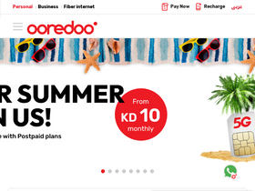 'ooredoo.com.kw' screenshot