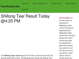 'teerresults.net' screenshot
