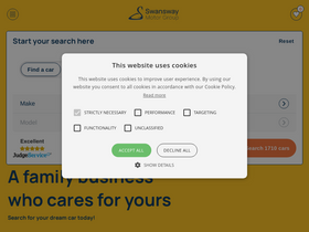 'swanswaygarages.com' screenshot