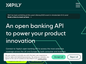 'yapily.com' screenshot