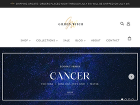 gildedwitch.com homepage screenshot