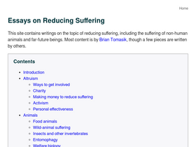 'reducing-suffering.org' screenshot
