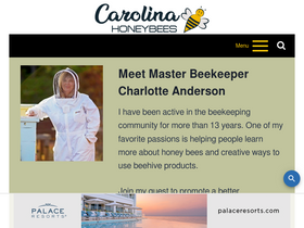 'carolinahoneybees.com' screenshot
