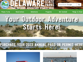 'destateparks.com' screenshot
