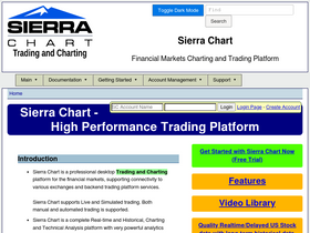 'sierrachart.com' screenshot