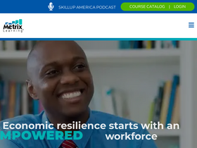 'metrixlearning.com' screenshot