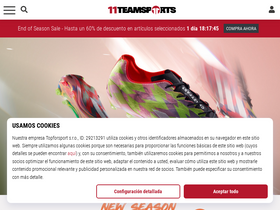 '11teamsports.es' screenshot