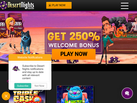 'desertnightscasino.com' screenshot