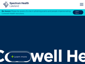 'spectrumhealthlakeland.org' screenshot