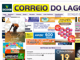 'correiodolago.com.br' screenshot