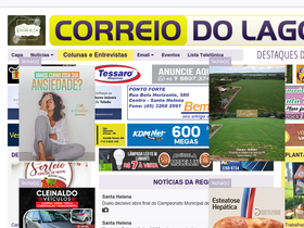'correiodolago.com.br' screenshot