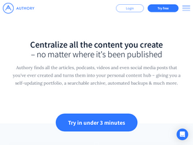 'authory.com' screenshot