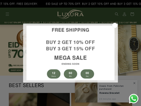 LUXORA homepage screenshot