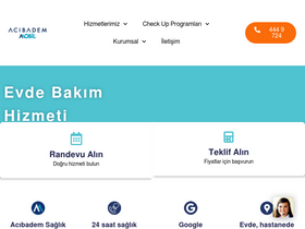 'acibademmobil.com.tr' screenshot