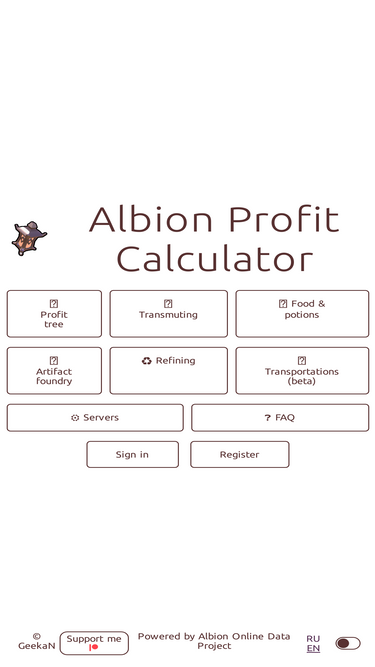 Albiononline2d.com - Albion Online 2D Database — Meta, Market Prices, Craft  Calculator Tech Stack