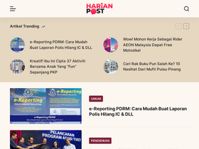 'harianpost.my' screenshot