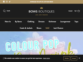 'bowsboutiques.com' screenshot