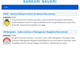 'sarkari-naukri.in' screenshot