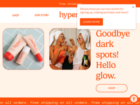 Hyperskin website screenshot