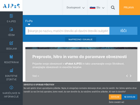 'ajpes.si' screenshot