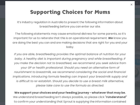 Sprout Organic website screenshot