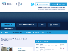 'mon-programme-tv.be' screenshot