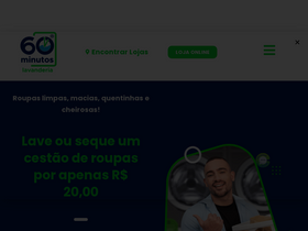 'lavanderia60minutos.com.br' screenshot