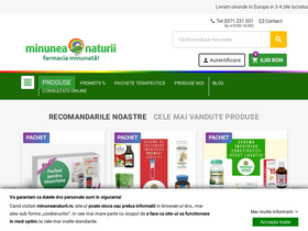 'minuneanaturii.ro' screenshot