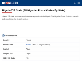 'zipcode.com.ng' screenshot