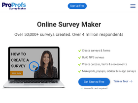 'proprofssurvey.com' screenshot