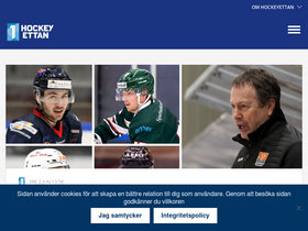 'hockeyettan.se' screenshot