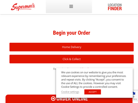 'supermacs.ie' screenshot