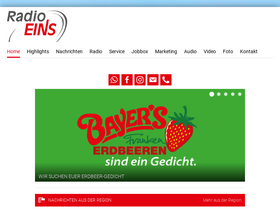 'radioeins.com' screenshot