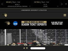 'lindenwoodlions.com' screenshot