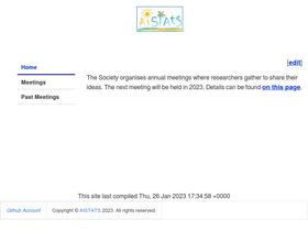 'aistats.org' screenshot