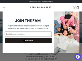 'seekdiscomfort.com' screenshot