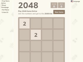 '2048game.com' screenshot
