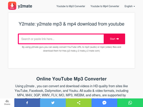 'y2-mate.guru' screenshot
