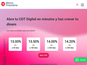 'bancofinandina.com' screenshot